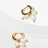 Francesca's Christi Cluster Charm Drop Earrings Pearl Earrings