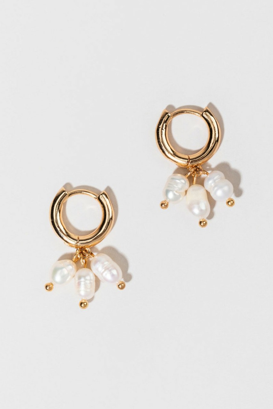 Francesca's Christi Cluster Charm Drop Earrings Pearl Earrings