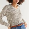 Francesca's Kristin Yarn Knit Pullover Sweater Multi Tops