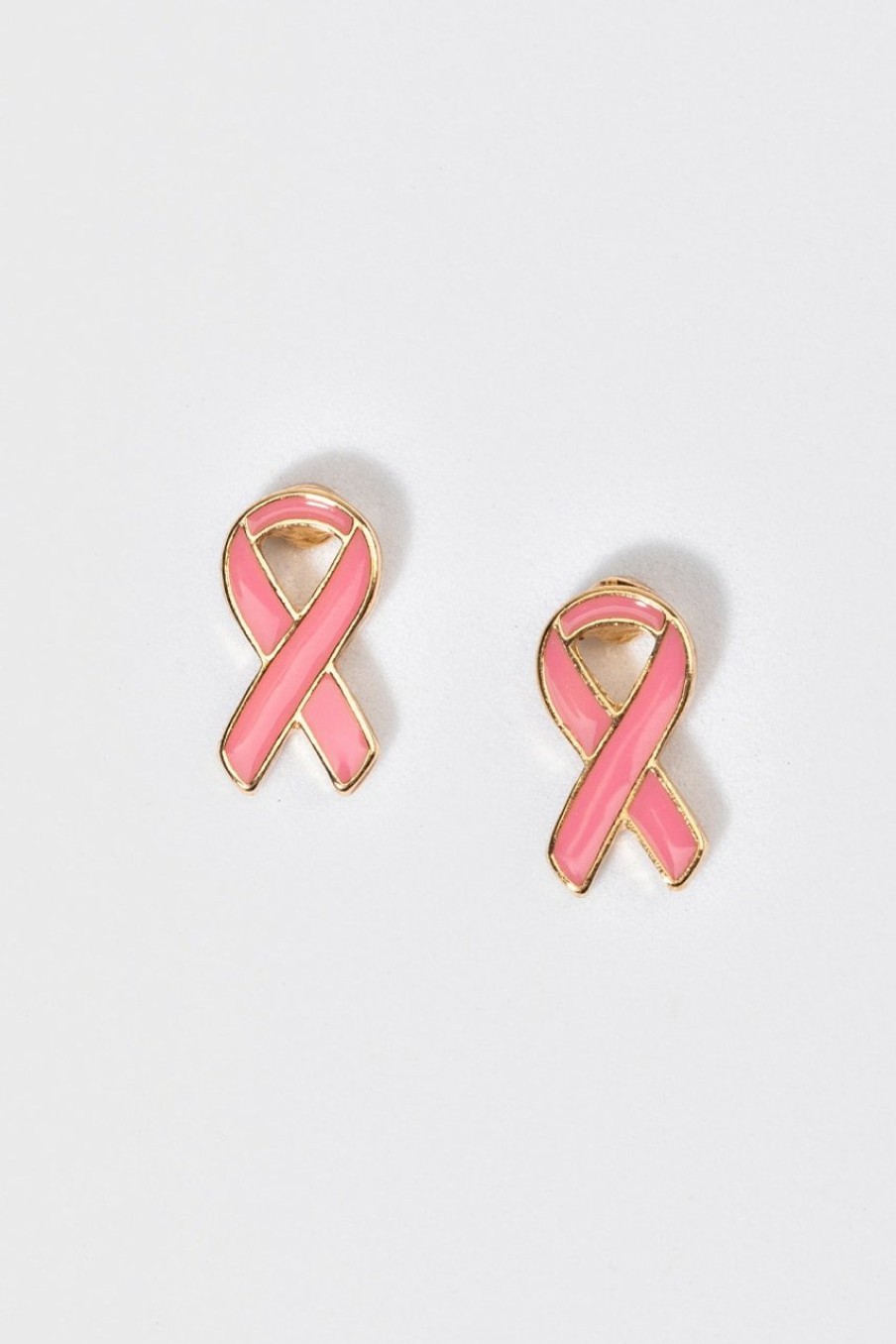 Francesca's Ella Breast Cancer Awareness Ribbon Stud Earrings Pink Earrings