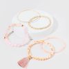 Francesca's Barbara Rose Quartz Bracelet Set Pink Bracelets