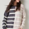 Francesca's Sophie Striped Colorblock Pullover Multi Tops