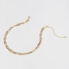 Francesca's Coleen Pave Paperclip Chain Necklace Gold Necklaces