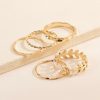 Francesca's Alisha Cateye Leaf Ring Set Ivory Rings