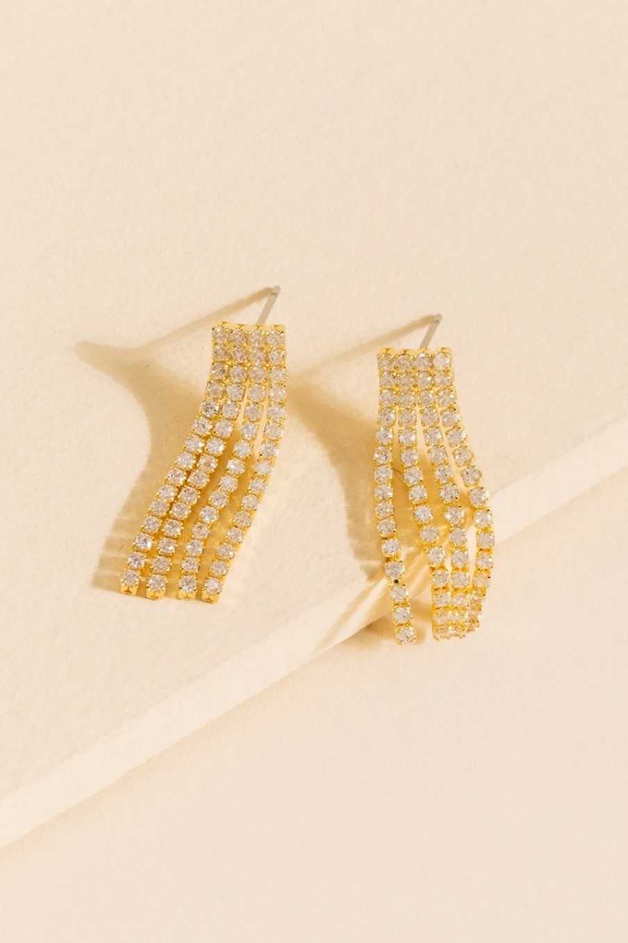 Francesca's Wren Chandelier Earrings Crystal Earrings