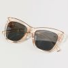 Francesca's Cameron Chunky Sunglasses Clear Sunglasses