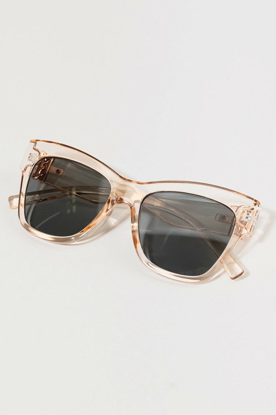 Francesca's Cameron Chunky Sunglasses Clear Sunglasses