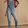 Francesca's Corine Denim Overalls Lite Jeans