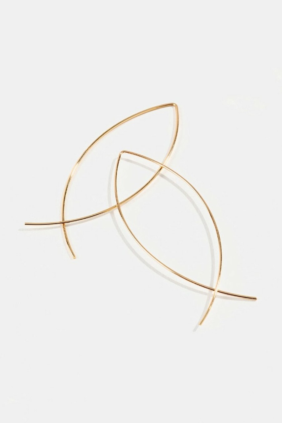 Francesca's Dane Wire Threader Teardrop Earrings Gold Earrings