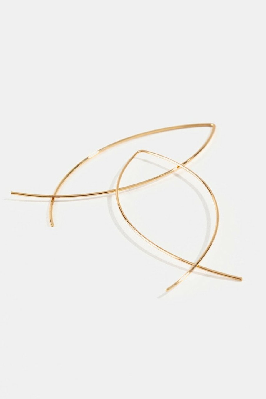 Francesca's Dane Wire Threader Teardrop Earrings Gold Earrings