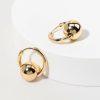 Francesca's Sally Ball Huggie Hoop Earrings Gold Earrings