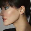 Francesca's Luxe 14K Plated Cz Star Drop Ear Cuff Gold Earrings