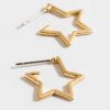 Francesca's Nicole Star Huggie Hoops In Gold Earrings