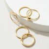 Francesca's Gloriana Bean And Oval Open Twist Rings Gold Rings