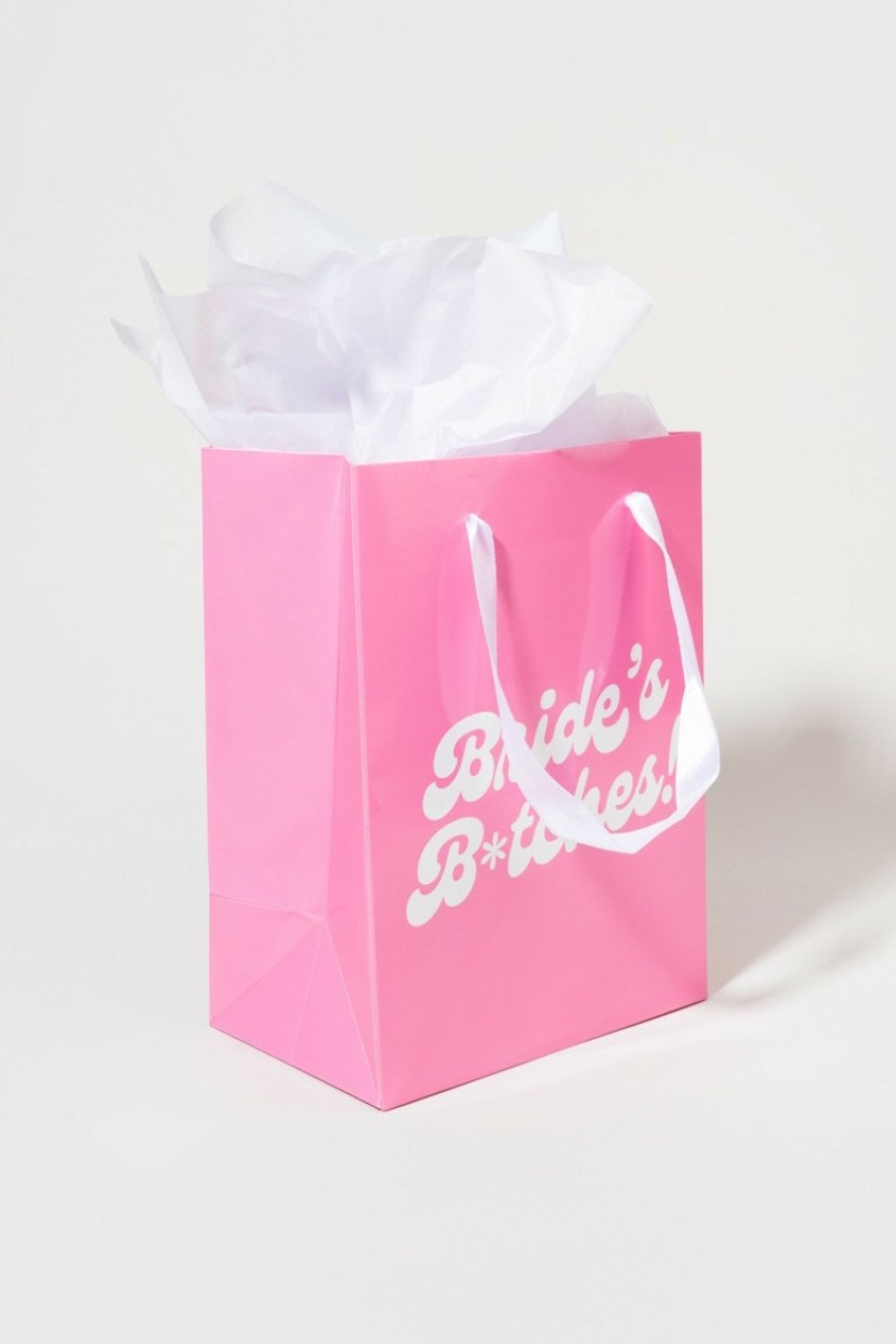 Francesca's Brides B*Tches Gift Bag With Tissue Pink Stationery