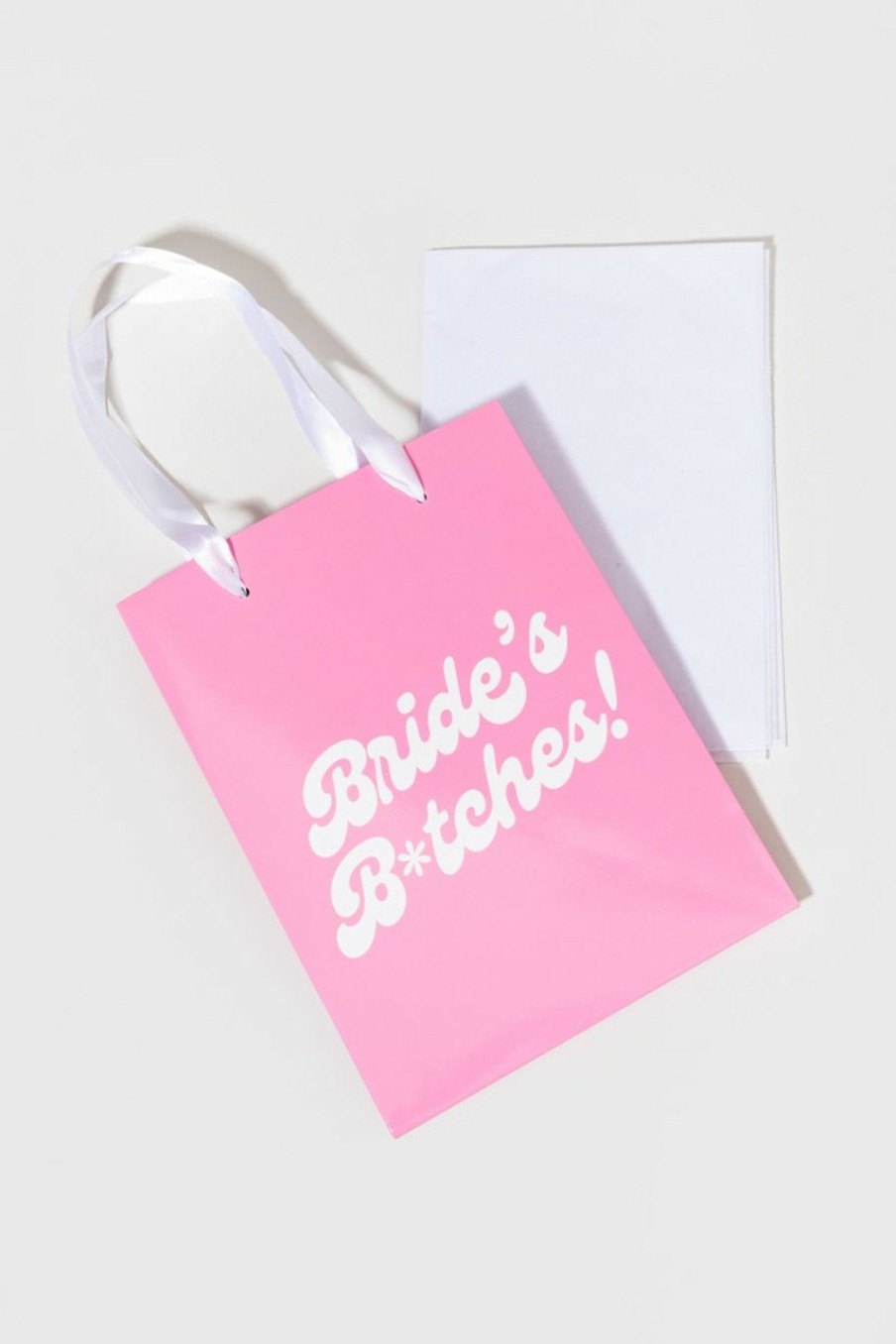 Francesca's Brides B*Tches Gift Bag With Tissue Pink Stationery