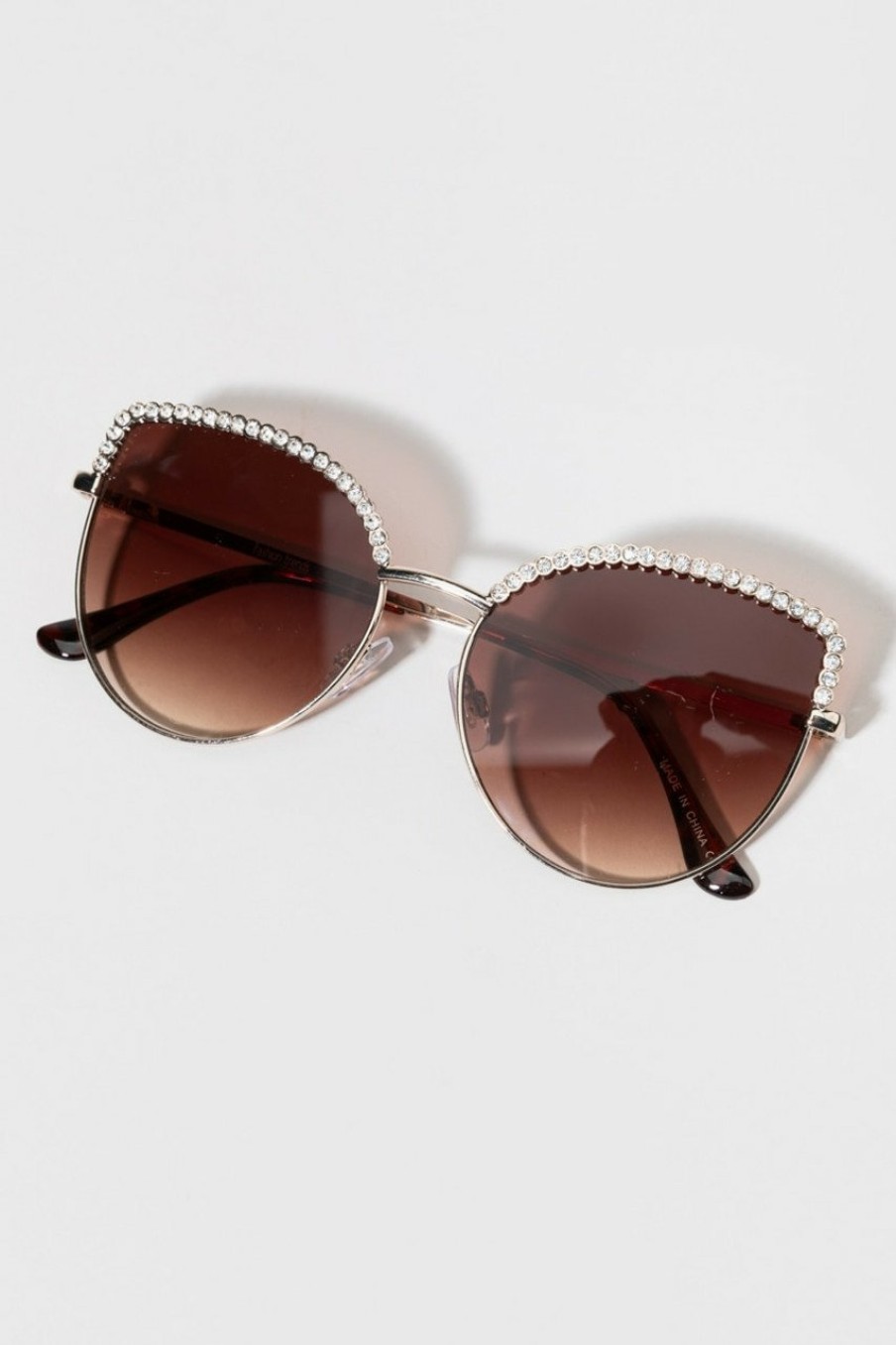 Francesca's Marge Cat Wings Sunglasses Silver Sunglasses