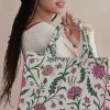 Francesca's Diane Multi Color Floral Tote Bag Ivory Bags & Wallets