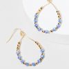 Francesca's Cassandra Facet Bead Station Drop Earrings Light Blue Earrings