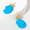 Francesca's Tammy Matte Painted Double Circle Drop Earrings Blue Earrings