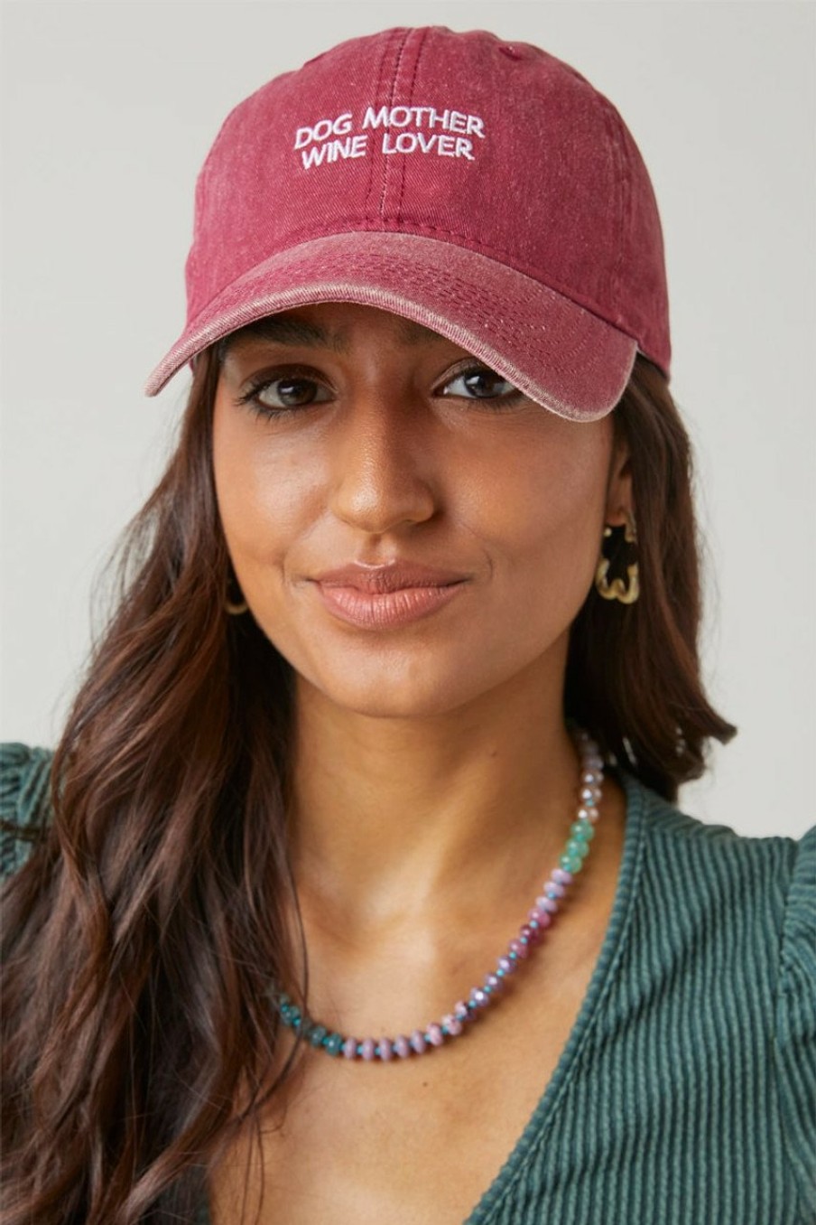 Francesca's Dog Mother, Wine Lover Baseball Hat Burgundy Hats