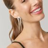 Francesca's Clara 14K Gold Dipped Cupchain Dangle Earrings Crystal Earrings