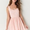 Francesca's Bella Bow Back Eyelet Mini Dress Dresses