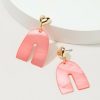 Francesca's Nanette Shell Arch Earrings Pink Earrings