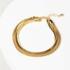 Francesca's Rachelle Snake Chain Layered Bracelet Gold Bracelets