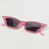 Francesca's Jordina Rhinestone Rockabilly Cat Eye Sunglasses Sunglasses