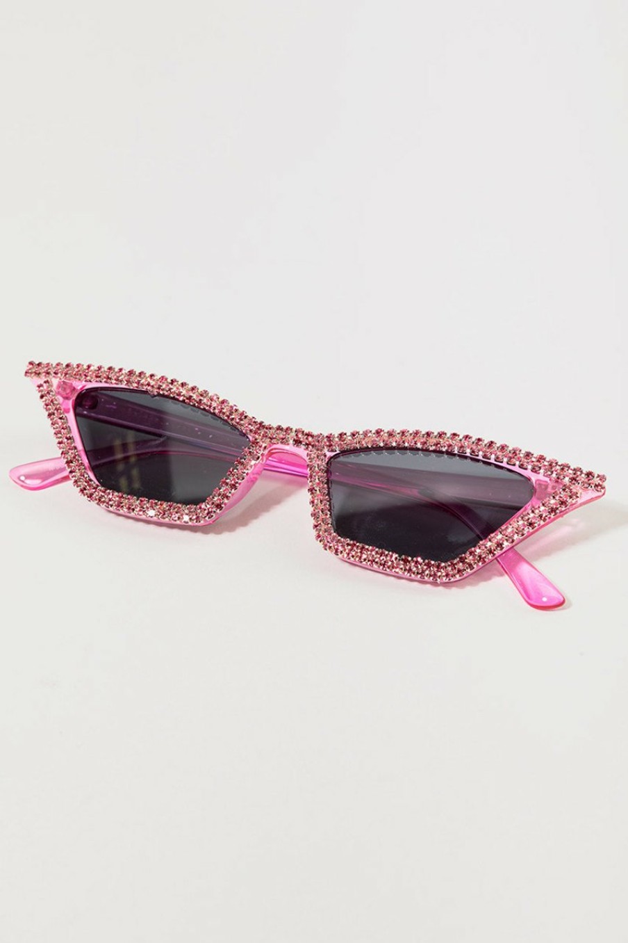 Francesca's Jordina Rhinestone Rockabilly Cat Eye Sunglasses Sunglasses