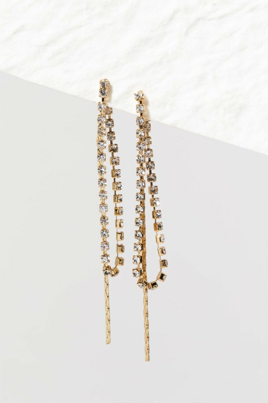 Francesca's Estella Liquid Looped Earrings Crystal Earrings