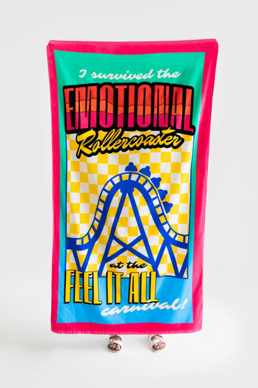 Francesca's Emotional Rollercoaster Beach Towel Multi Home Decor