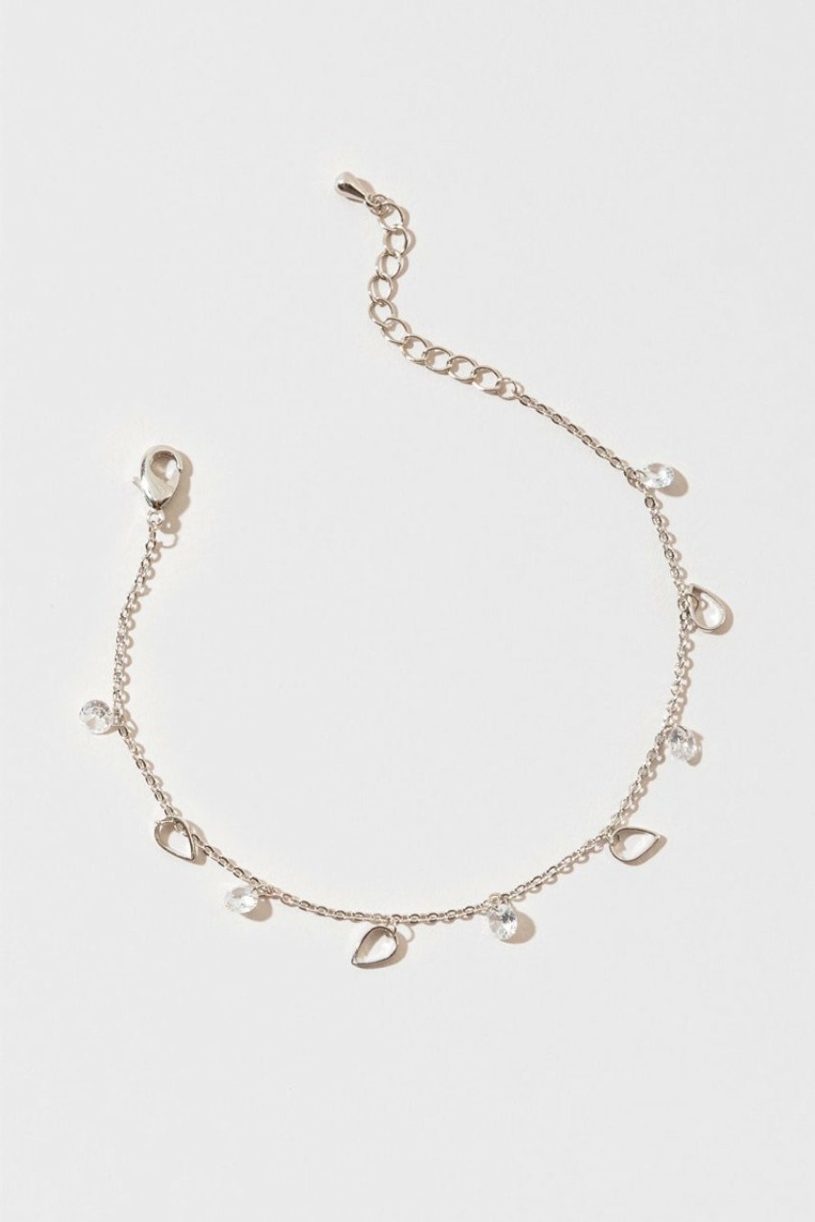 Francesca's Diana Shaky Float Bracelet Silver Bracelets