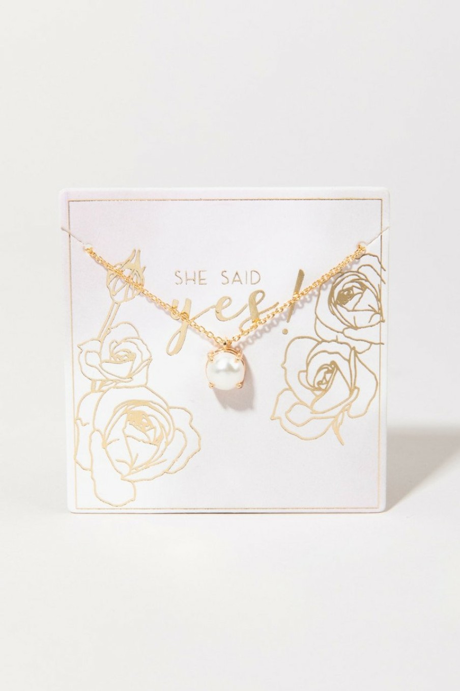 Francesca's She Said Yes Necklace Gold Necklaces