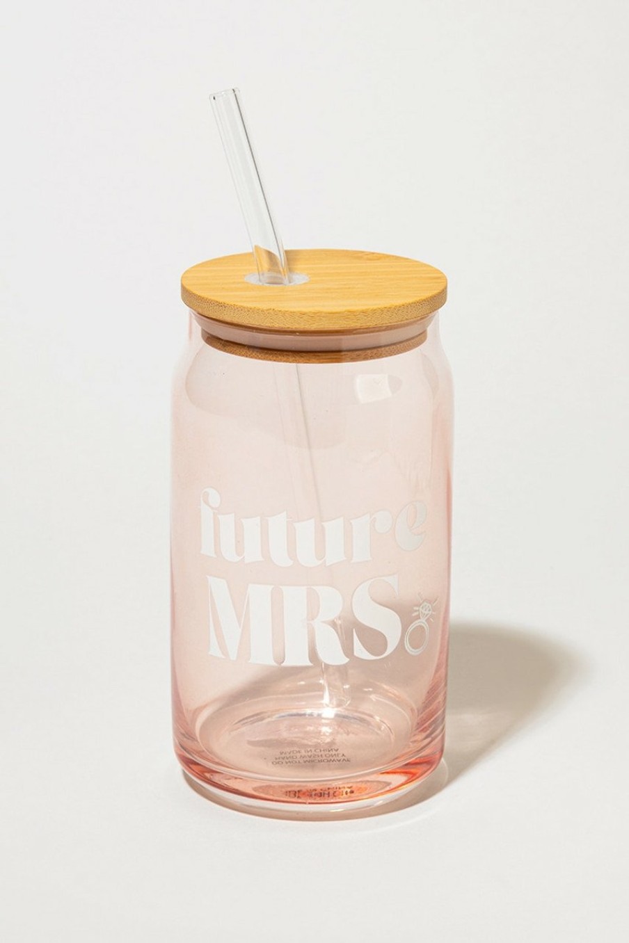 Francesca's Future Mrs Glass Pink Drinkware