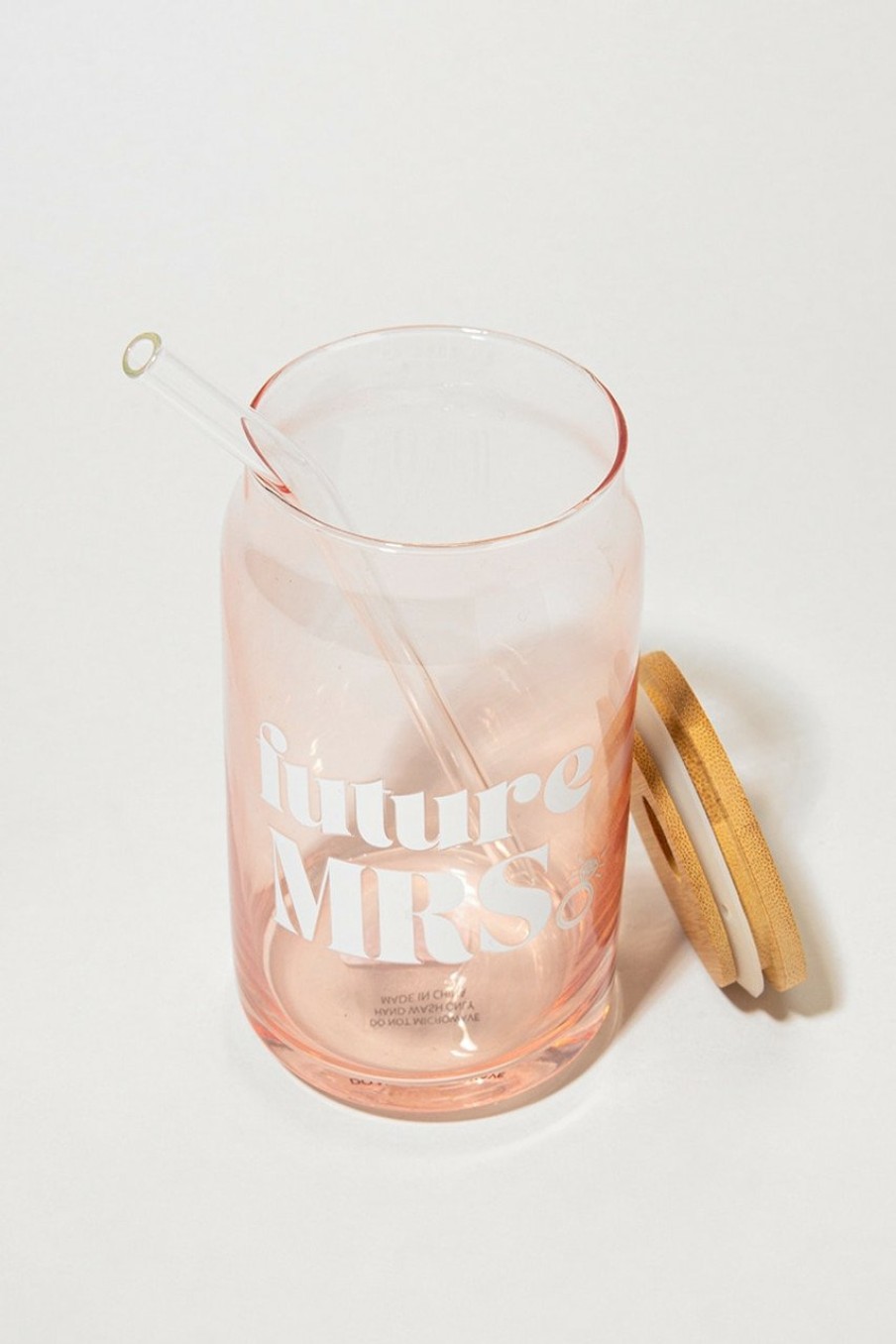 Francesca's Future Mrs Glass Pink Drinkware