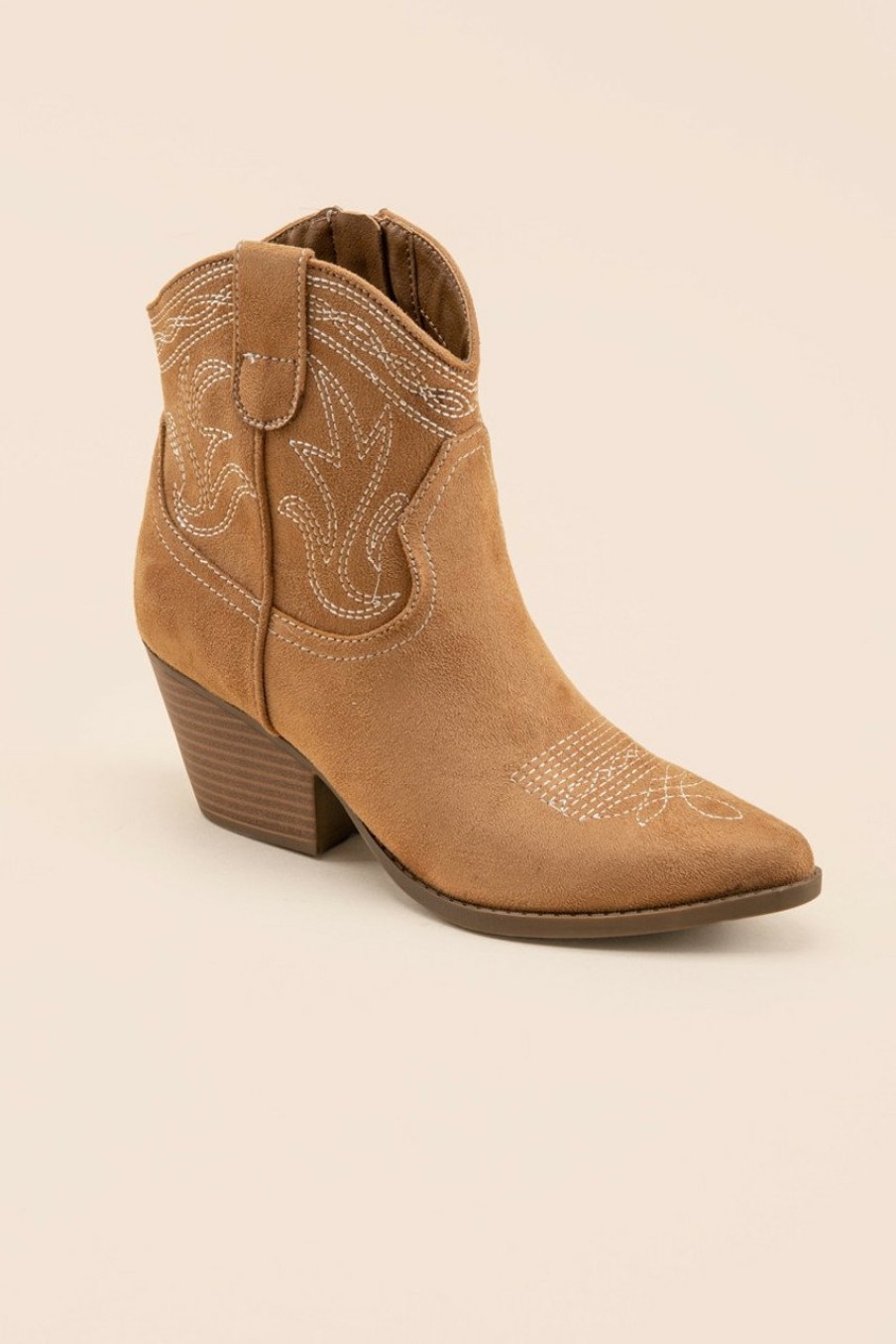 Francesca's Indigo Rd Alydia Vegan Suede Boots Beige Boots