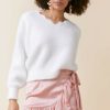 Francesca's Alison Ruffle Mini Skirt Pink Skirts