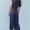 Francesca's Shirley Tie Front Jumpsuit Dresses