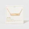 Francesca's Ridley Fearless Engraved Necklace Gold Necklaces