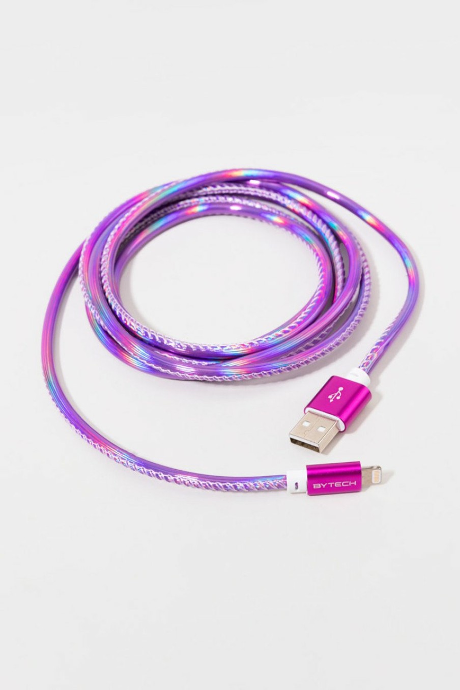 Francesca's Mfi Hologram Cable Purple Tech