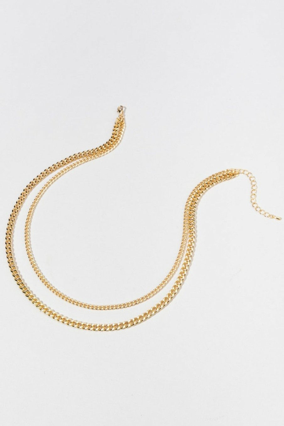 Francesca's Kassie Cuban Chain Link Necklace Gold Necklaces