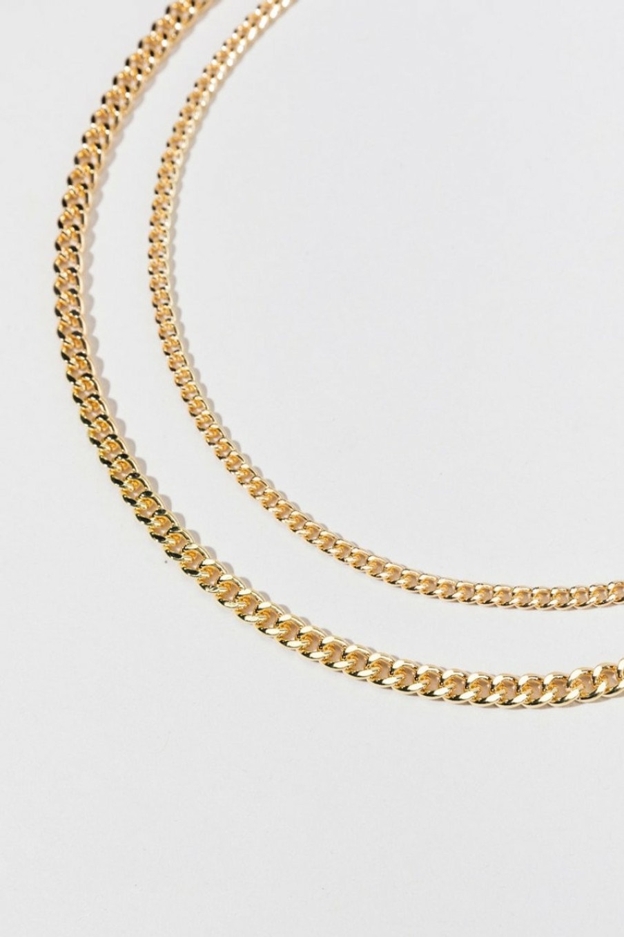 Francesca's Kassie Cuban Chain Link Necklace Gold Necklaces