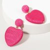 Francesca's Aleta Heart Drop Earrings Pink Earrings