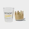 Francesca's Birthday Queen Shot Glass & Crown Clip Drinkware