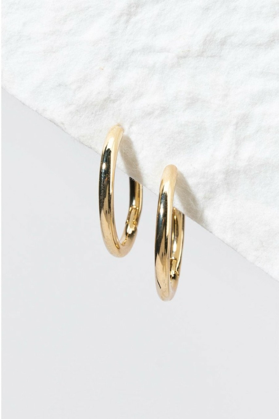 Francesca's Brielle 14K Dipped Hoop Earrings Gold Earrings