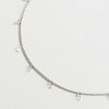 Francesca's Maxine Crystal Station Choker Silver Necklaces