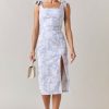 Francesca's Emmie Floral Tie Strap Dress Lavender Dresses