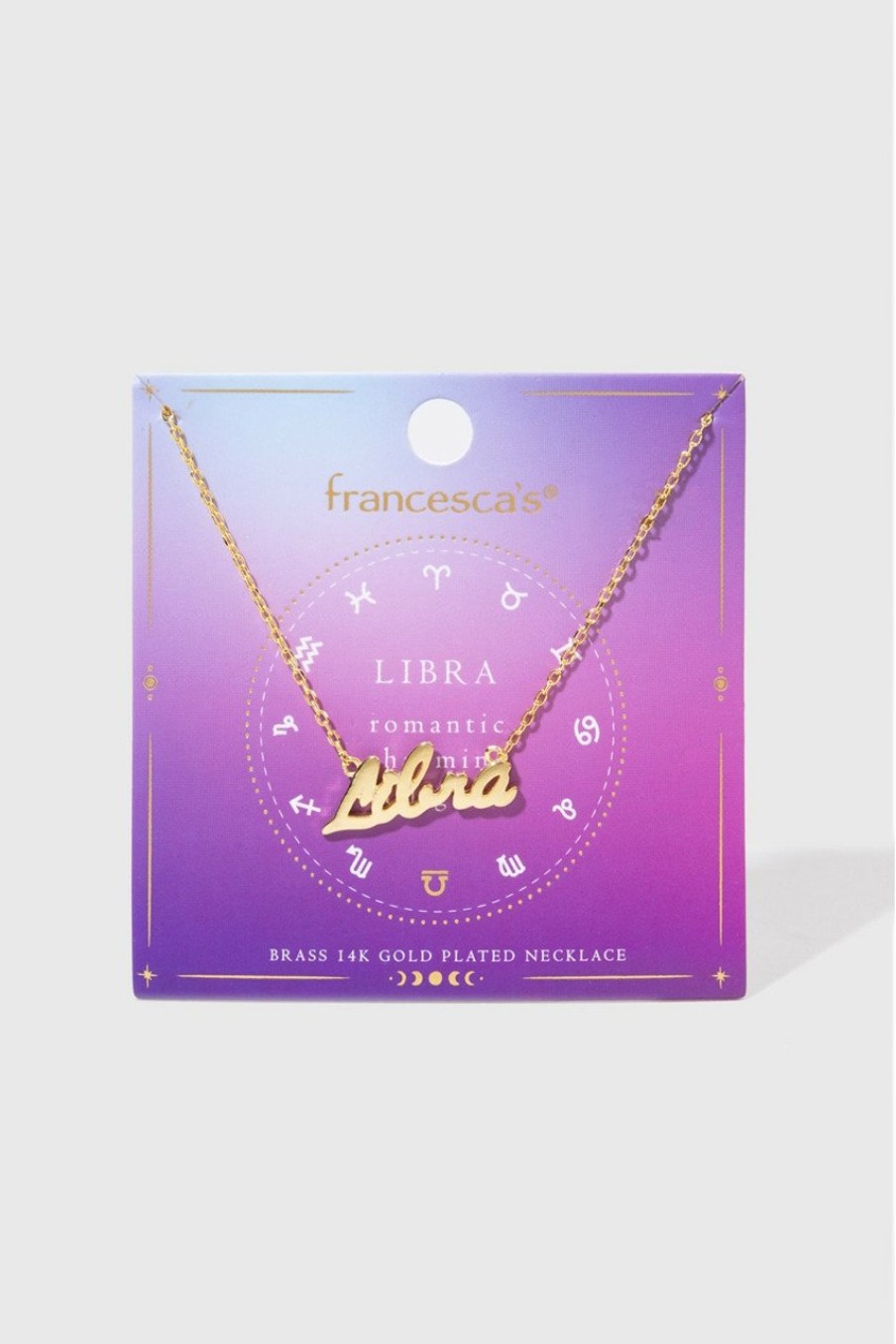 Francesca's Zodiac Script Pendant Necklaces